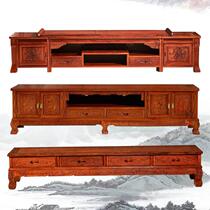 Redwood furniture rosewood TV cabinet living room log three combinations carved storage floor cabinet short cabinet hedgehog red sandalwood