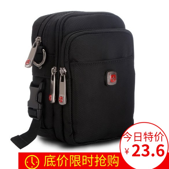 Swiss army knife wear belt fanny pack Mobile phone bag Men's multi-function fanny pack casual mini shoulder bag men's small satchel