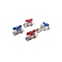 PPR20 warm valve 4 points 6 points union filter wall-mounted furnace wire straight pain gas brass valve four-piece set