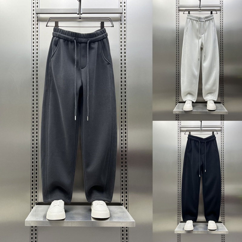 2026 Autumn/Winter Trendy American-Style Gray Sweatpants for Men, Heavyweight Casual Wide-Leg Joggers, Versatile Straight-Leg Trousers for Young People 2026 Autumn/Winter Trendy American-Style Gray Sweatpants for Men, Heavyweight Casual Wide-Leg Joggers, Versatile Straight-Leg Trousers for Young People