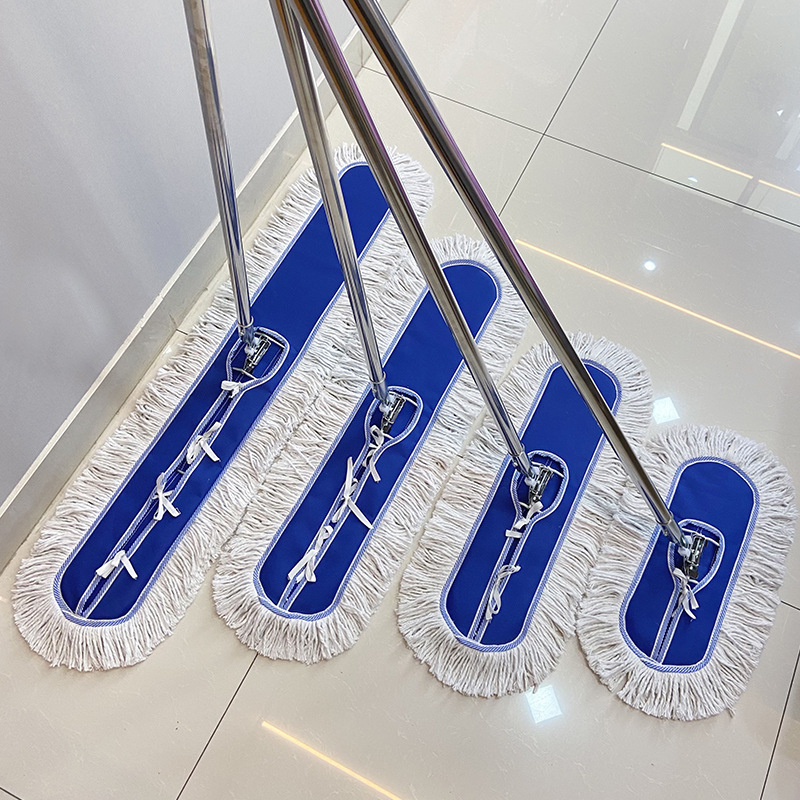 German Flat Mop, Large Commercial Dust Mop for Hotels, Shopping Malls, Home Use, Cotton Mop for Factory Workshops