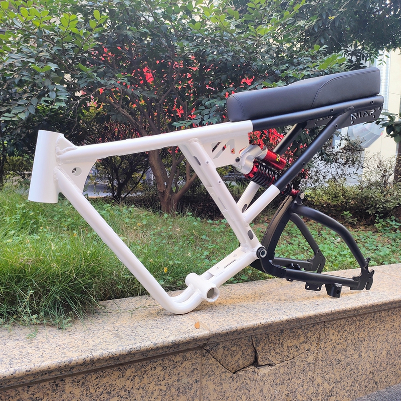 Dual-Color Aluminum Alloy 20X4.0 Electric Snowmobile Frame 20inch Full Suspension Electric Beach Bike Frame