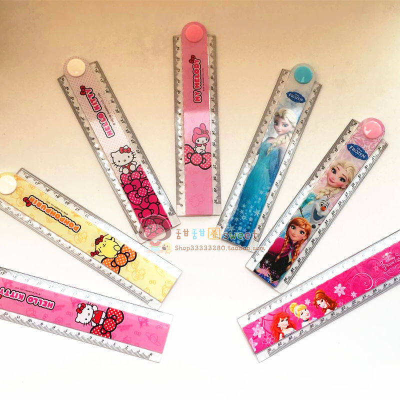 Student Stationery Folding Ruler 30cm Long Ruler Wave Tukatong Deformating Diamond Creative Ruler Subplastic Multifunction