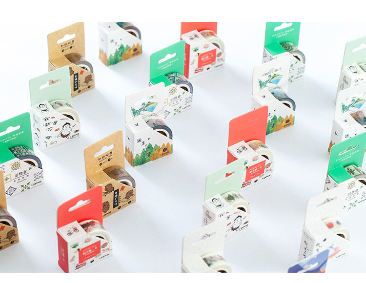 Linhua Paper and Tape Little Qingdao Material Color Delete DIY Tape Diary Deposit Decoration Stickers