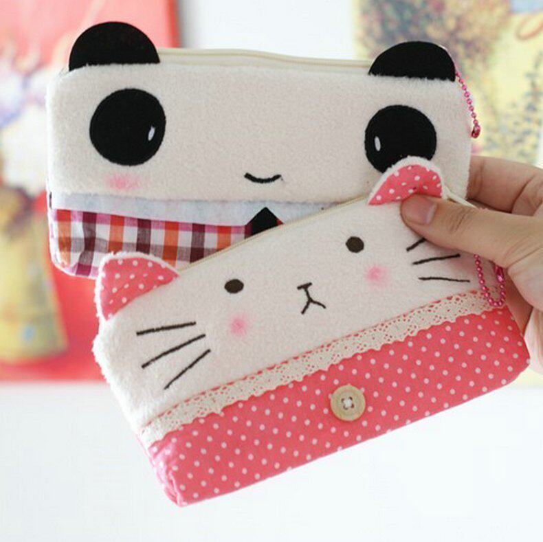 224 Doughnut cute animal plush fabric pen bag travel debris cosmetic glasses arranged package