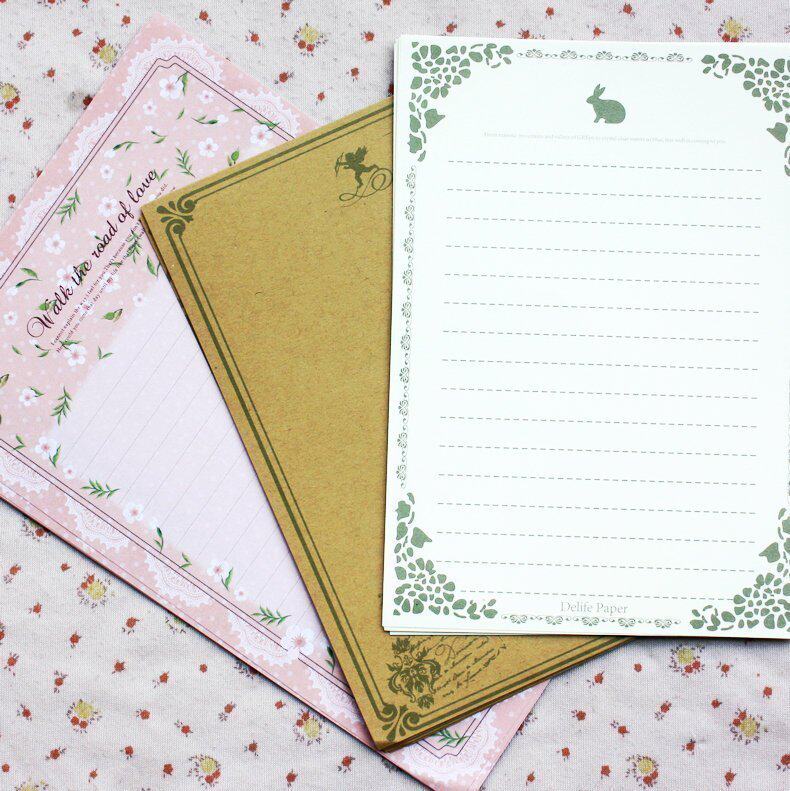 tq donuts small freshening ZAKKA and wind letterpaper suit 8 sheets of retro letterhead letter writing love letter practice calligraphy