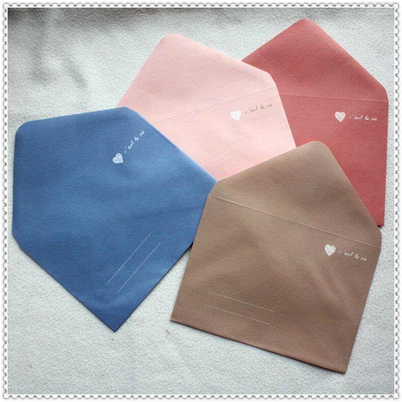 Donuts Tianke stationery promotion special price small fresh and loving color can be mailed with greeting cards big envelope 4 pieces