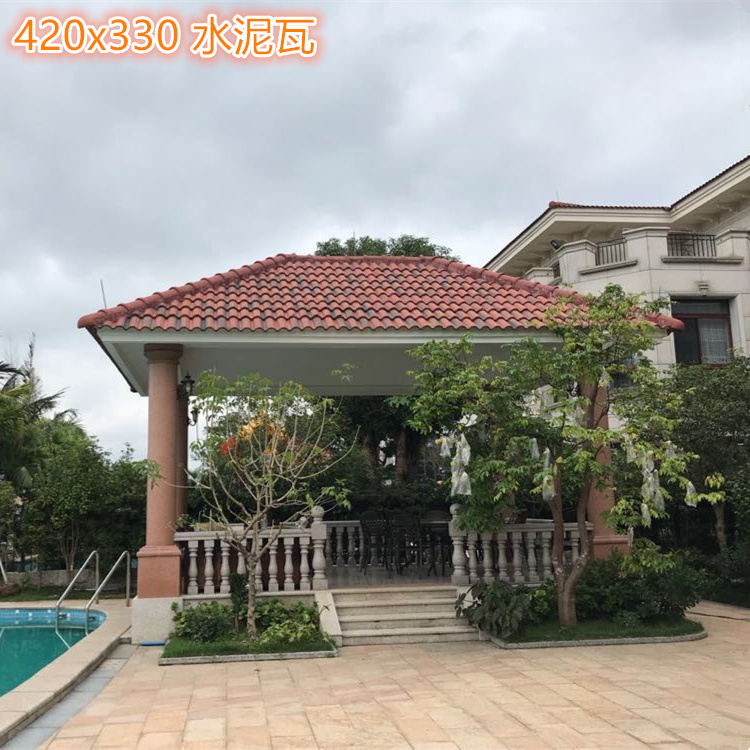 420x330 Cement Wabel Heng Great Villa Roof Maintenance Repair Glazed Tile Large Wave Biarch Yucco Flat Tile