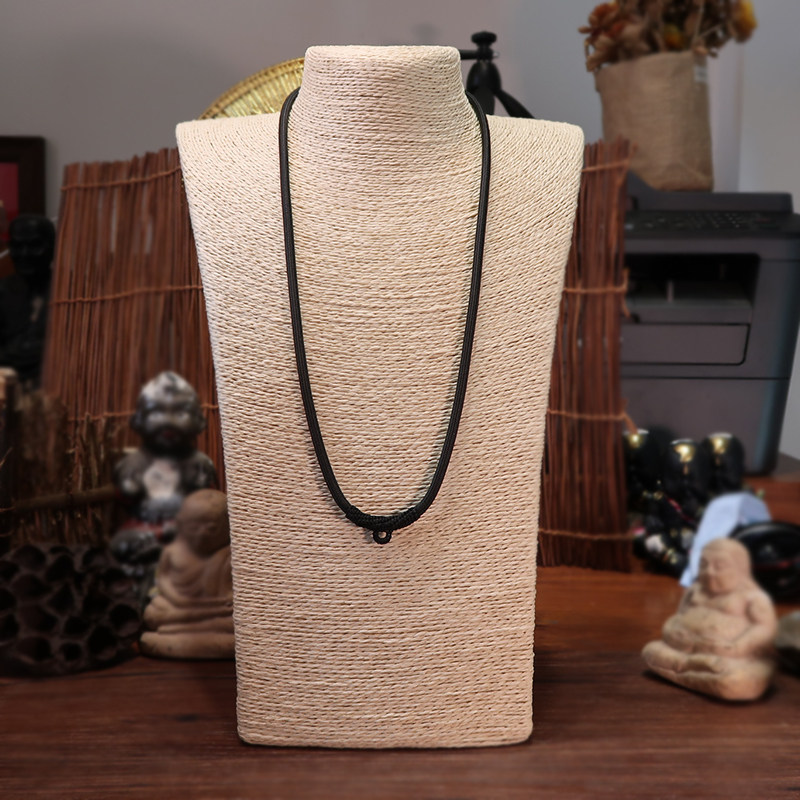 Thai featured pendant necklace fiber black hanging rope single hanging before and after hanging three hanging five hanging 100 lap necklace hanging rope