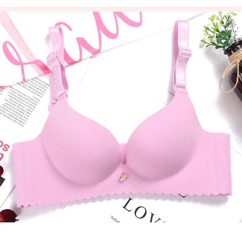 Mùa hè chống trượt một mảnh đồ lót phụ nữ tập hợp ngực nhỏ không có vòng thép áo ngực phụ nữ gợi cảm điều chỉnh thoáng khí quần lót nữ triumph