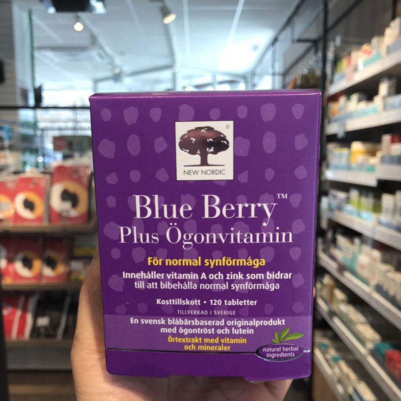 New Nordic Blueberry Grape Seed Essence Tablets Lutein Blueberry Vision Eye Vitamin 120 Tablets