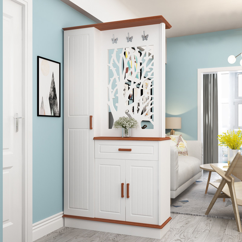 Double-sided xuan guan ju partition cabinet living room hollow screen modern minimalist home shoe jian ting ju Hall Cabinet entrance