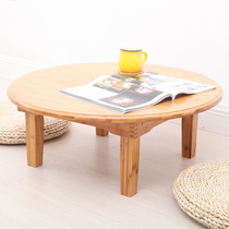 Tatami table small coffee table Japanese folding Kang table household round table Nanzhu Kang table solid wood floor table low table