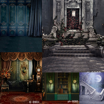 Dark style European Palace stairs small cloth bjd hand doll shooting photo SD mini photography background cloth