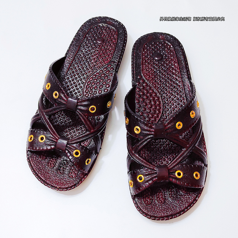 Authentic Taiwan Rubber 21Century Soft-Soled Slippers for Women, Flat Indoor Home Slippers for the Elderly, Comfortable and Cool