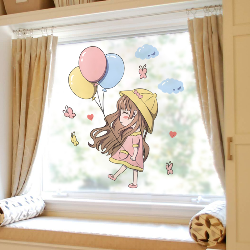 Teenage Girl Hearts Rooms Bedrooms Cozy Wall Stickers Self-adhesive Ins Wind Net Red Background Wall Decorative Sticker Lovers Post