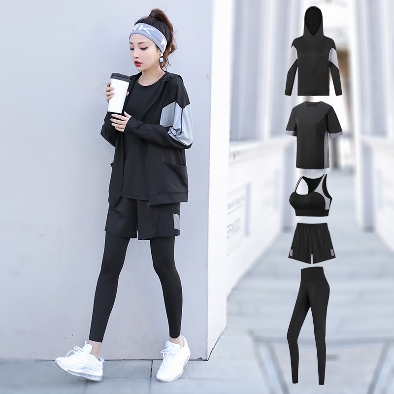 Fitness Clothing Set for Women, Spring and Summer New Style, Large Size, Loose Fit, Plus Size Yoga Clothes, Professional Quick-Drying Morning Running Sportswear