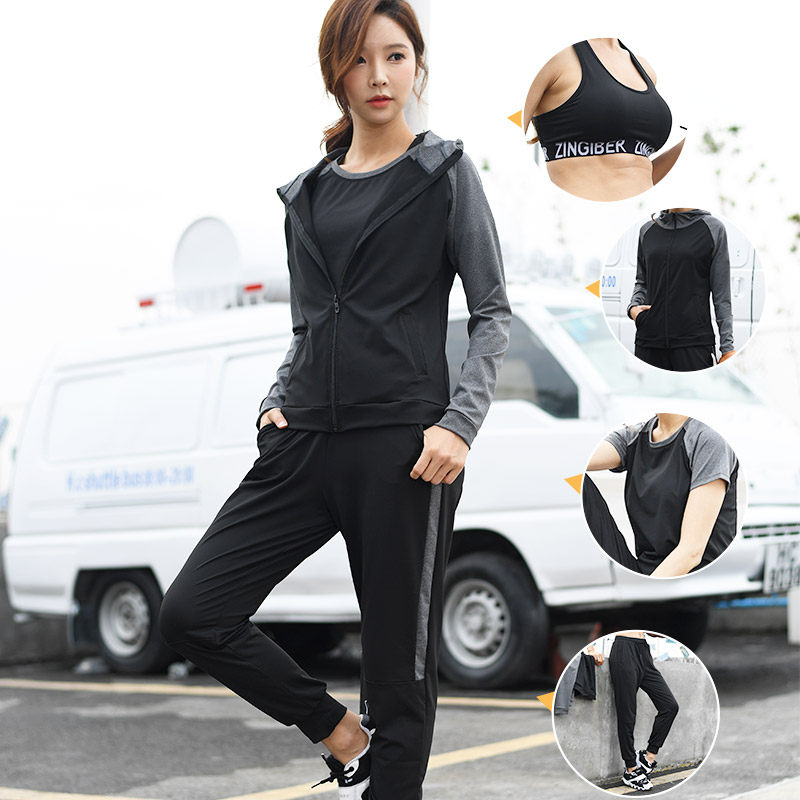 Sports suit women's large size loose yoga suit spring and summer professional morning running speed drying clothes Net red fitness suit women