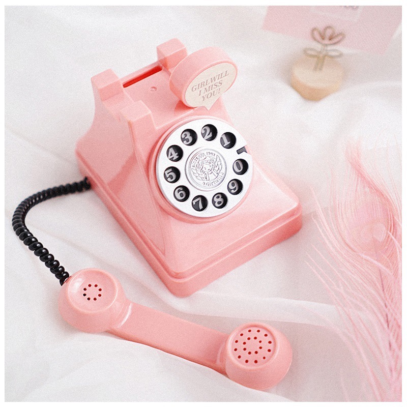 Cute Internet Red Cartoon Girl Telephone Deposit Money Pot Creative Large Capacity Savings Pot Store Money Plastic Children Swing-Taobao