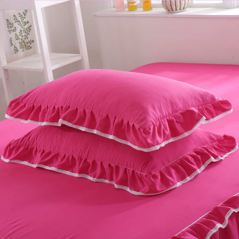 Vỏ gối ren Hàn Quốc đôi xù lông gối phong bì vỏ gối cặp 2 gối gối dành cho bà bầu
