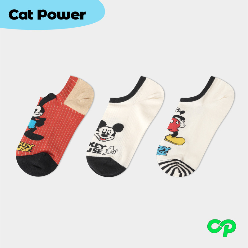 Mickey Summer Boat Socks for Women, Thin Cotton, Low-Cut, Non-Slip, Breathable, Short Socks with Mickey Mouse Patterns, Ab Style Mickey Summer Boat Socks for Women, Thin Cotton, Low-Cut, Non-Slip, Breathable, Short Socks with Mickey Mouse Patterns, Ab Style