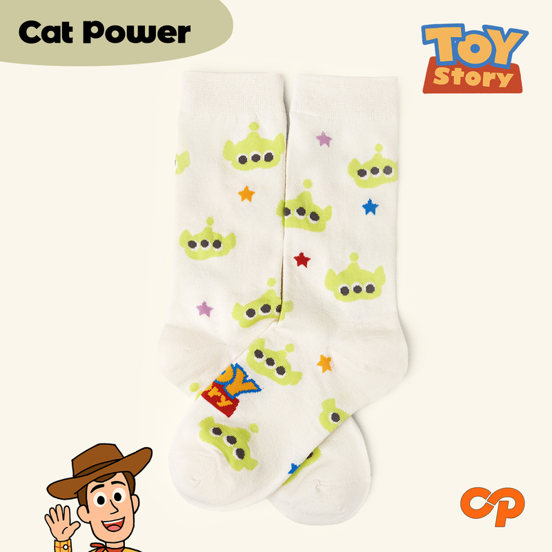 New Toy Story Socks for Women, Three-Eyed Alien Woody Mid-Calf Socks, Versatile Cartoon Cute American-Style Childlike Cotton New Toy Story Socks for Women, Three-Eyed Alien Woody Mid-Calf Socks, Versatile Cartoon Cute American-Style Childlike Cotton