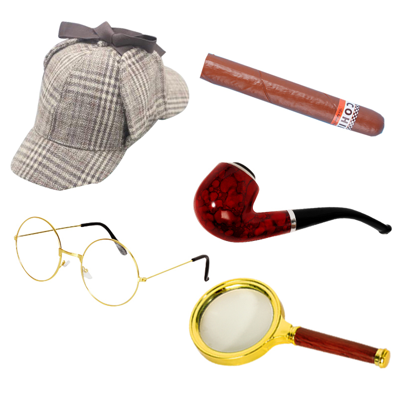 Detective Sherlock Conan Magnifying Glass Equipment Movie Sherlock Holmes Detective Pipe Stage Mystery Performance Props