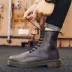 Martin boots nam mùa thu cao cấp thoáng khí giày công cụ phong cách Anh hợp thời trang của nam giới hợp thời trang tăng giày quân đội giày cao cấp giữa giày nam - Giay cao