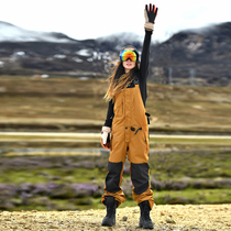 Beijing Forest Outdoor Winter Professional Windproof and Waterproof Thickened Single and Double Board Adjustable Bib Ski Pants for Men and Women