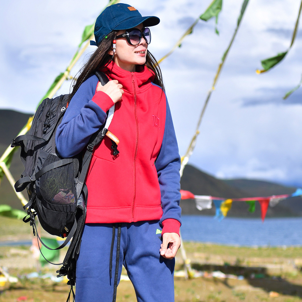 Beijing Forest Outdoor Autumn Winter 2022 Spring and Autumn Travel Mountaineering Warm Casual Catch Suede Hoodie Jersey Sweatshirt Women Style