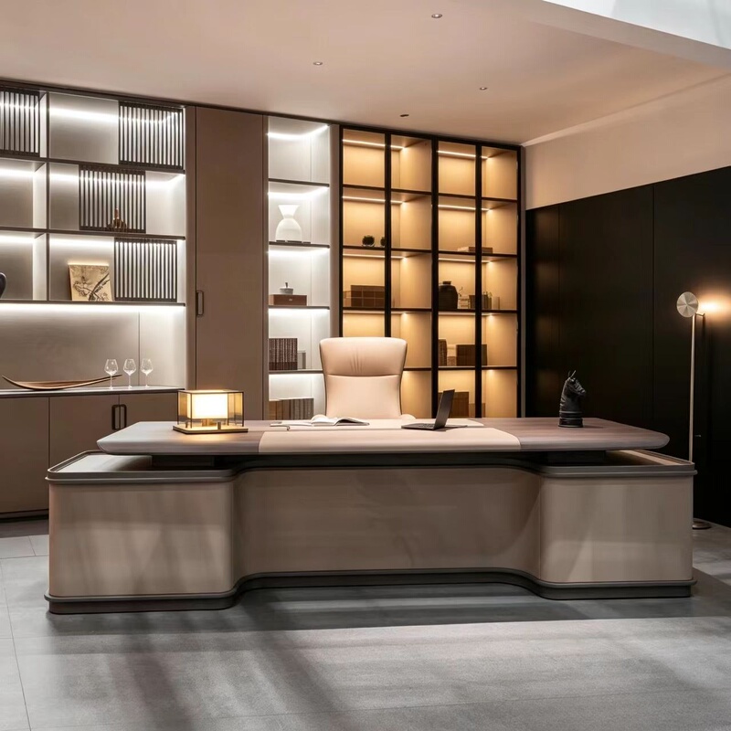 New Chinese-Style Solid Wood Executive Desk with Side Table, 2026 New Model, President's Office Desk, North American Black Walnut Executive Desk New Chinese-Style Solid Wood Executive Desk with Side Table, 2026 New Model, President's Office Desk, North American Black Walnut Executive Desk