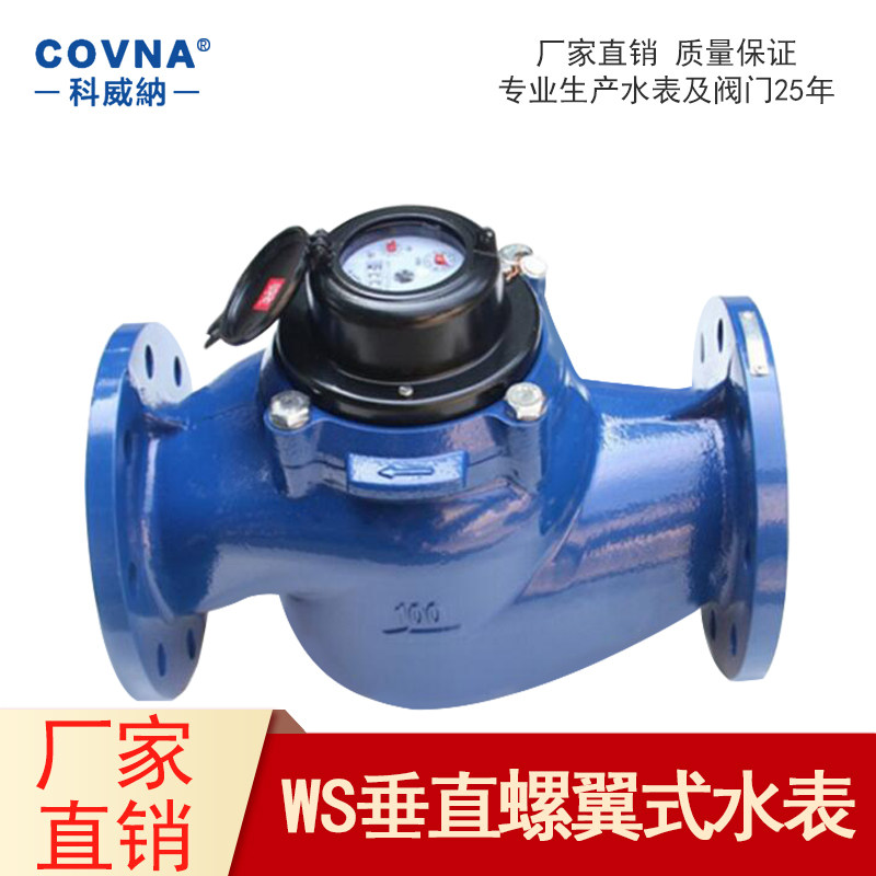Ningbo Cowina ws vertical screw-wing high-precision large-diameter anti-freeze dry wipe detachable flange water meter 80