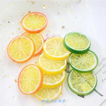 Simulation fruit plastic lemon slices fruit and vegetable model props food food toys home cabinet model room ornaments