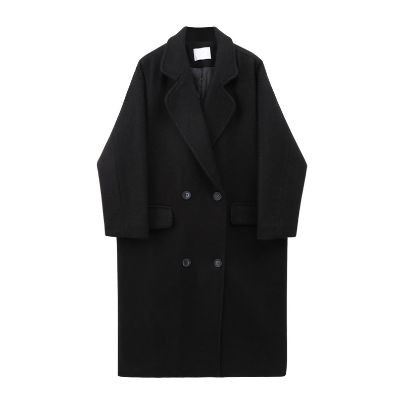 CIVICERA long version woolen coat women's autumn and winter 2022 new thickening Korean version loose woolen coat tide