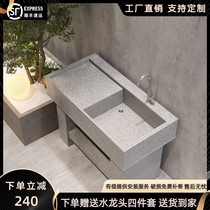 Home Laundry Pool Granite Outdoor Patio Stone Sink Marble with operating table Balcony Wash Basin