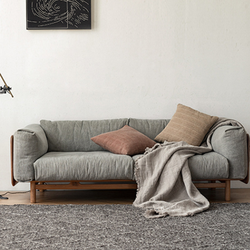 Nordic Sofa Sofa Italian fabric lightweight luxury designer Simple Living Room Single Double Triple Sofa Combination