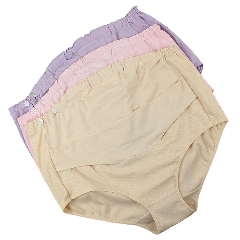 Di Anfen Maternity Panties Pure Cotton High Waist Adjustable Large Size 100% Cotton Belly Shorts