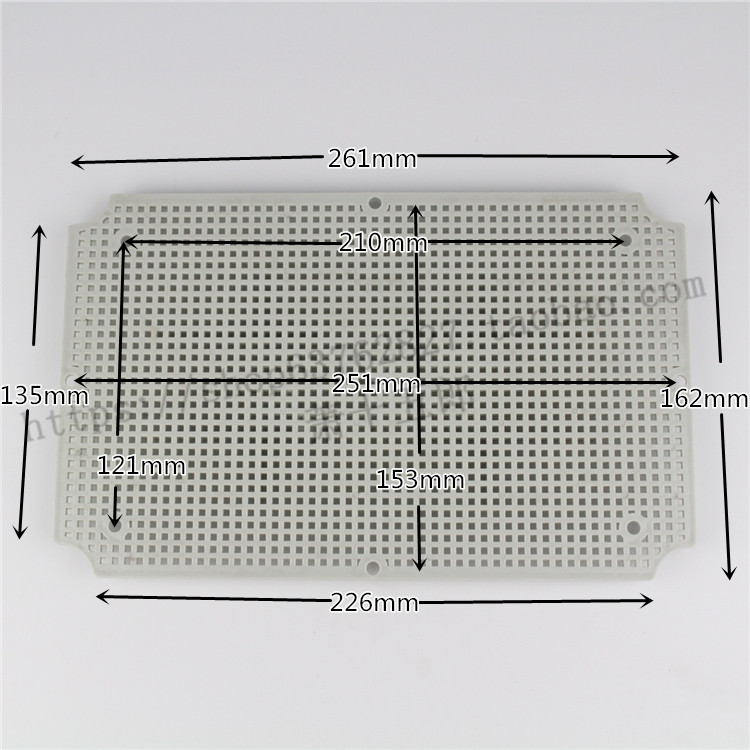 AG-1928 Installation base plate 163*261 backplane Plastic power distribution box Waterproof junction box power distribution panel