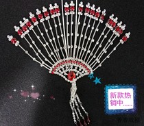 New product explosions) Peking Opera Drama Zhengfeng Spring Top Phoenix Fengfeng Fengfeng Hairpin Top Flower Double Light Rhinestone Tsing Laodan Headdress