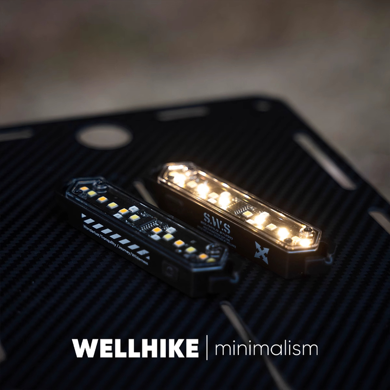 Wellhike Outdoor Wind Rope Warning Light Camping Tent Canopy Atmosphere Ground Pegs Decorative Hanging Magnetic String Lights