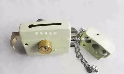 Old-fashioned 117 three-ring three-tongue door lock storage room wooden door lock anti-theft door lock