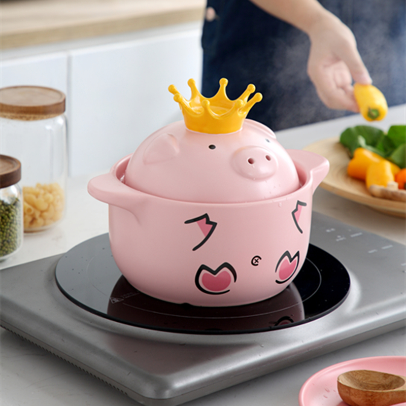 hey pig pig heat-resistant ceramic pig casserole net red household gas cooker soup pot father's day gift pot souvenir