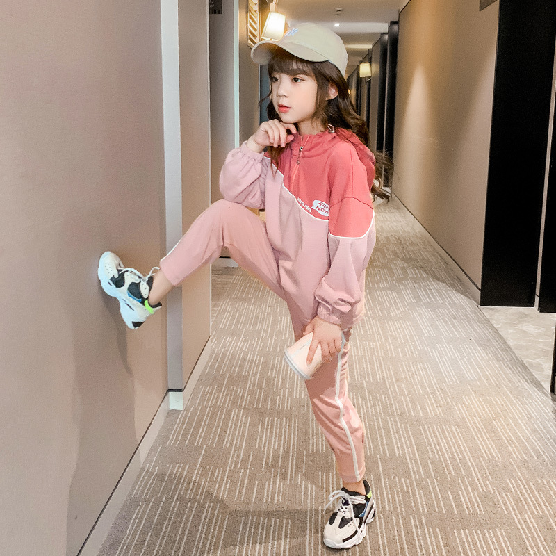 Britain's next kiss girl suit 2022 spring autumn new foreign Korean version of the Korean version of the Korean version of the red sweatpants sportswear