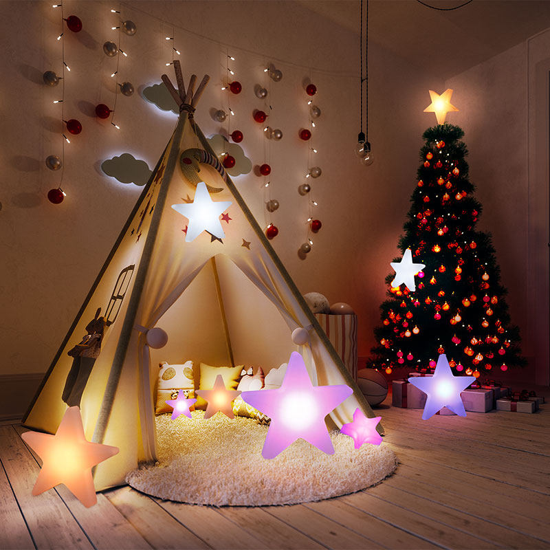 LED Luminous Pentagram Lamp Chandelia Wedding Stage Performance Handheld Dance Props Outdoor Net Red Star Lamp