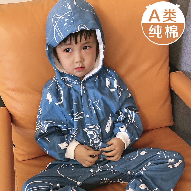 Newborn baby clothes go out autumn and winter cotton warm newborn male and female baby jumpsuit autumn and winter thickened romper