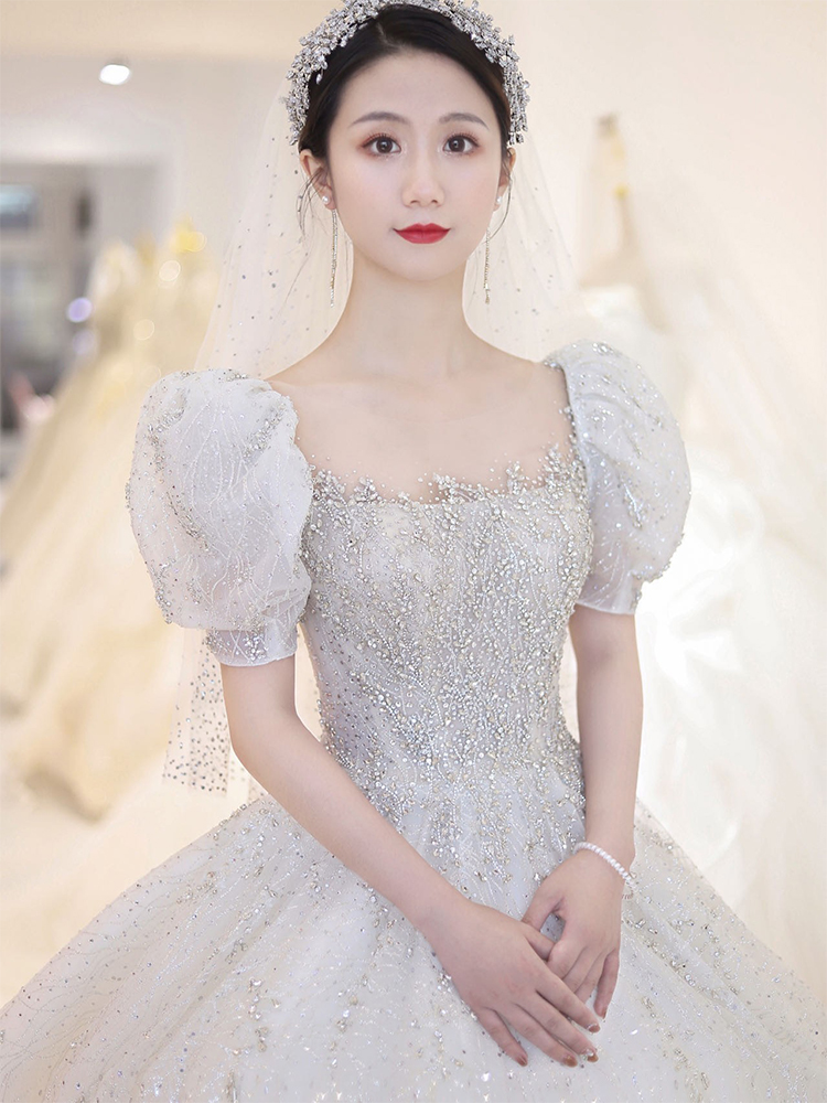 Wedding dress for pregnant, advanced evening dress, french style, plus size, suitable for teen, high-end, lace dress Wedding dress for pregnant, advanced evening dress, french style, plus size, suitable for teen, high-end, lace dress