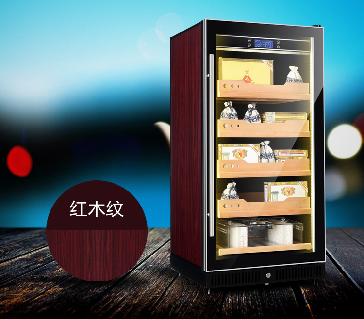 tủ rượu hafele 12 chai Bồ Đào Nha Yue 80XA nhiệt độ và độ ẩm không đổi tủ xì gà gỗ tuyết tùng rượu làm mát nhiệt tủ rượu vang tủ trà tủ trưng bày nhập khẩu - Tủ rượu vang thiết kế tủ rượu