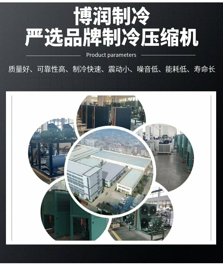 博润制冷L型箱式压缩机组商用冷库蒸发器 风冷凝器制冷设备散热器(pic13)