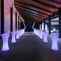 Outdoor Waterproof Bar Bar Bar Table table net Red clear bar Creative Cassette Bulk Desk Round Shine High Foot Table And Chairs Combo