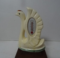 Swan-shaped old porcelain porcelain ornaments porcelain thermometer old household full product no bump physical photos nostalgic collection